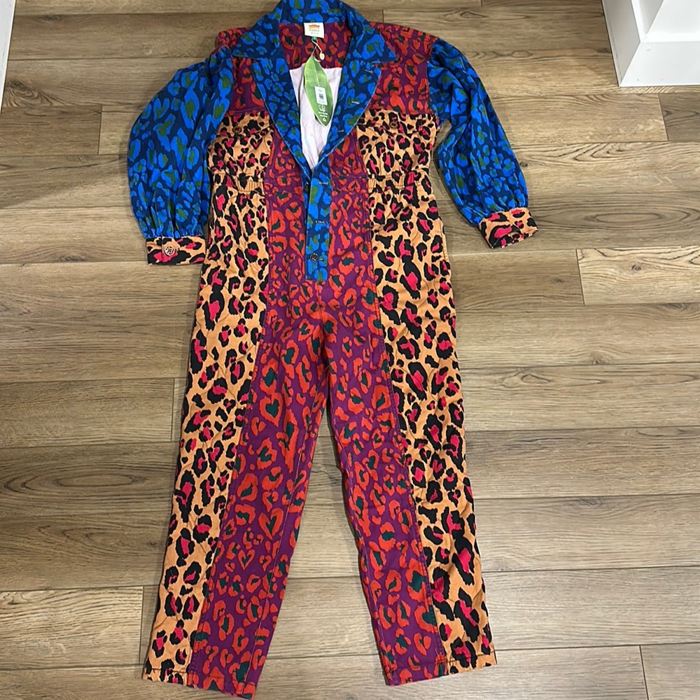 Farm Rio Mixed Leopard Pop Jumpsuit